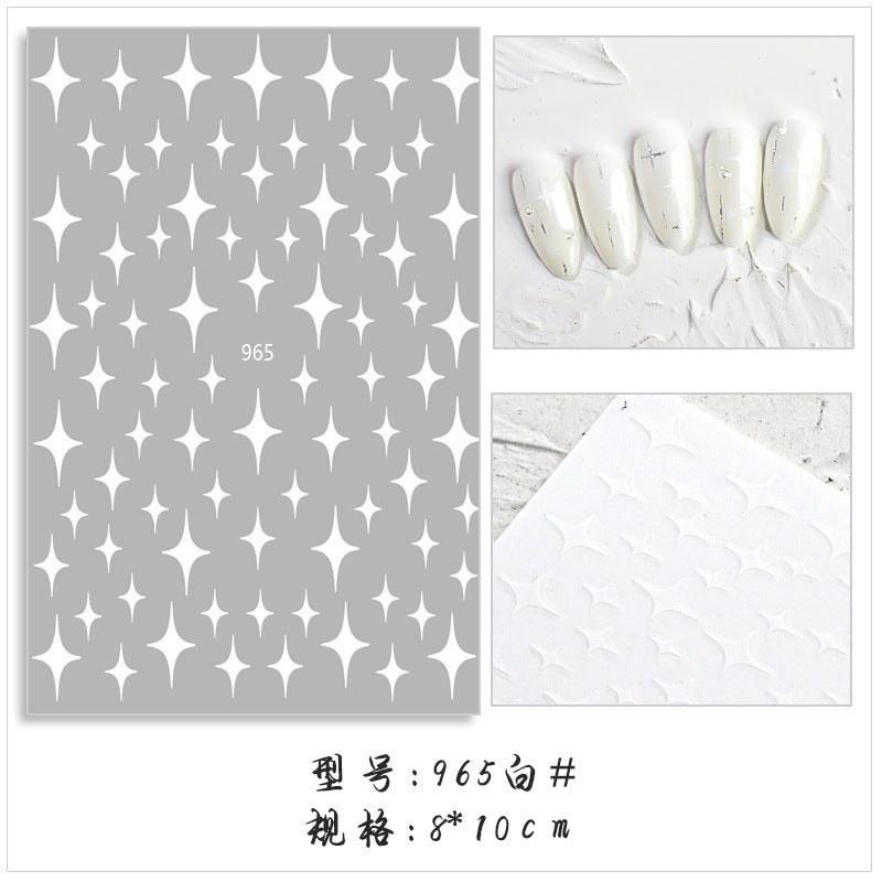 Wholesale Net red with star meteor nail stickers 3D adhesive stickers
